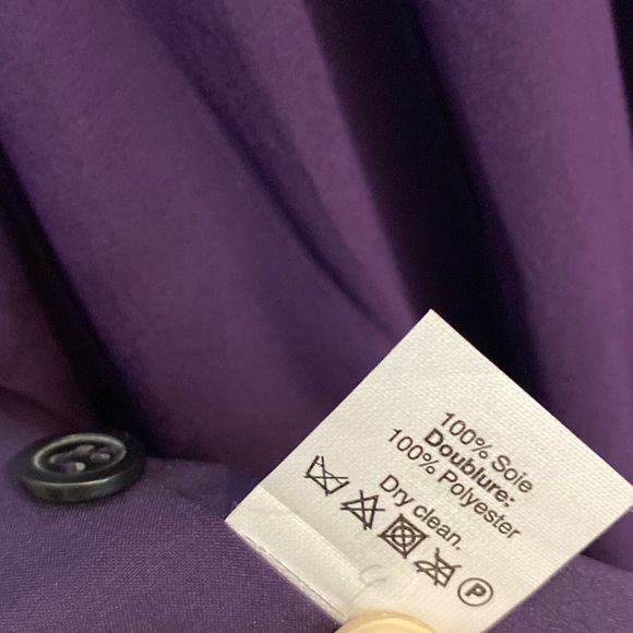 Madewell 100% Silk Deep Purple Cold Shoulder Dress w/ Tie Detail. Size 6 NWT - Picture 8 of 8